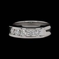 14K White Gold Estate Diamond Band