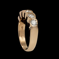 14K Yellow Gold Estate Five Stone Diamond Band