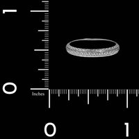 Vintage 18K White Gold Estate Engraved Wedding Band