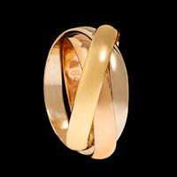 18K Tricolor Gold Estate Rolling Ring