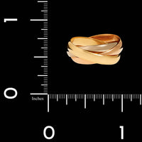 18K Tricolor Gold Estate Rolling Ring