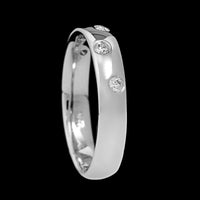 14K White Gold Estate Diamond Band
