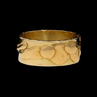 18K and 22K Yellow Gold Estate Abstract Band