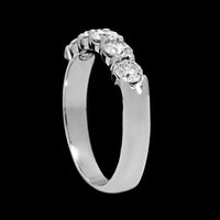 18K White Gold Estate Five Stone Diamond Band