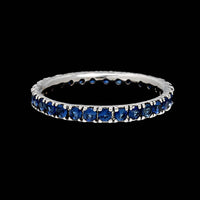 18K White Gold Estate Sapphire Eternity Band