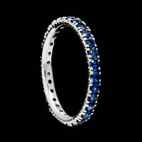 18K White Gold Estate Sapphire Eternity Band