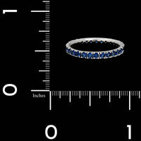 18K White Gold Estate Sapphire Eternity Band