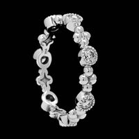 14K White Gold Estate Diamond Band