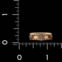 Van Cleef & Arpels 18K Rose Gold Estate Perlee Sweet Clovers Ring