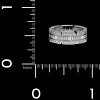 Cartier 18K White Gold Estate Diamond Tank Francaise Band