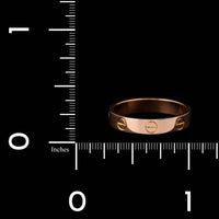 Cartier 18K Rose Gold Estate Small Model Love Ring