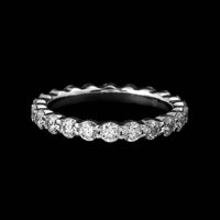 Memoire Platinum Estate Diamond Petite Prong Eternity Band