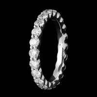 Memoire Platinum Estate Diamond Petite Prong Eternity Band