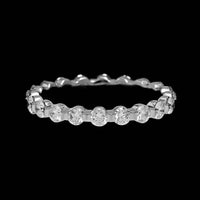 Memoire Platinum Estate Precious Prong Eternity Diamond Band