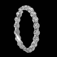 Memoire Platinum Estate Precious Prong Eternity Diamond Band