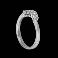 14K White Gold Estate Diamond Curve Band