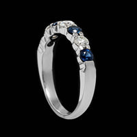 Platinum Estate Sapphire and Diamond Band