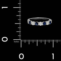 Platinum Estate Sapphire and Diamond Band