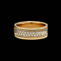 14K Two-tone Gold Estate Woven Band