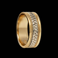 14K Two-tone Gold Estate Woven Band