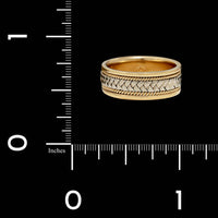 14K Two-tone Gold Estate Woven Band