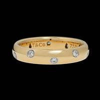 Tiffany & Co. 18K Yellow Gold, Platinum Estate Diamond Etoile Band