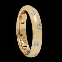 Tiffany & Co. 18K Yellow Gold, Platinum Estate Diamond Etoile Band