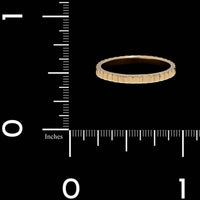 14K Yellow Gold Estate Ribbed Band
