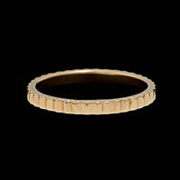 14K Yellow Gold Estate Ribbed Band