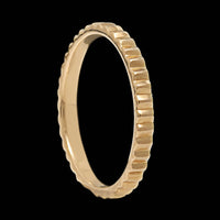 14K Yellow Gold Estate Ribbed Band