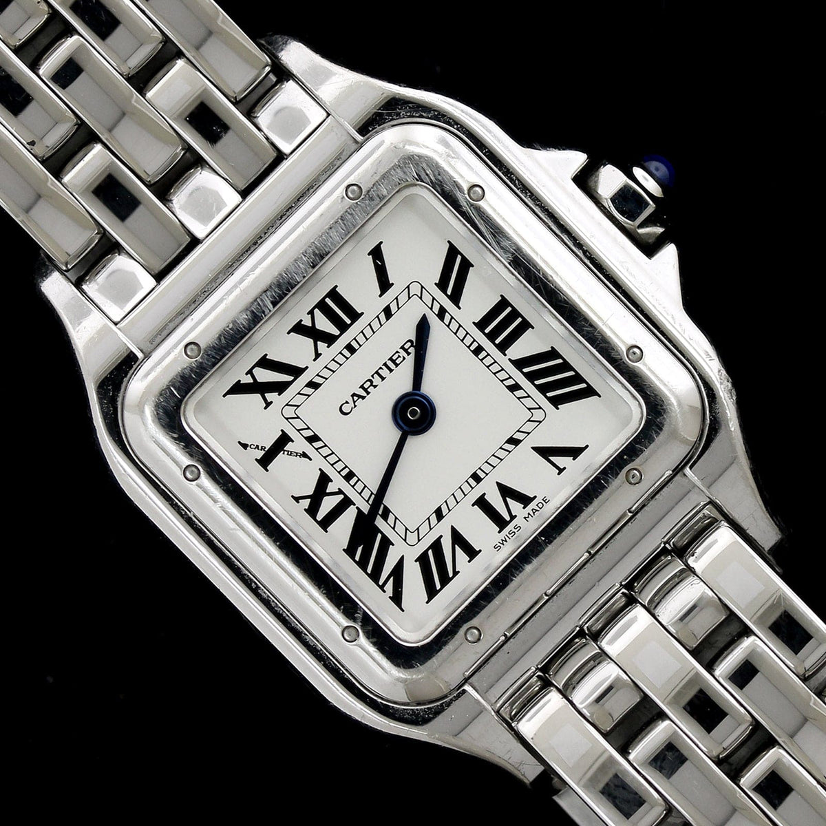 Cartier Steel Estate Panthere Wristwatch