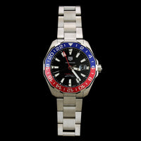 Tag Heuer Steel Estate Aquaracer GMT Wristwatch