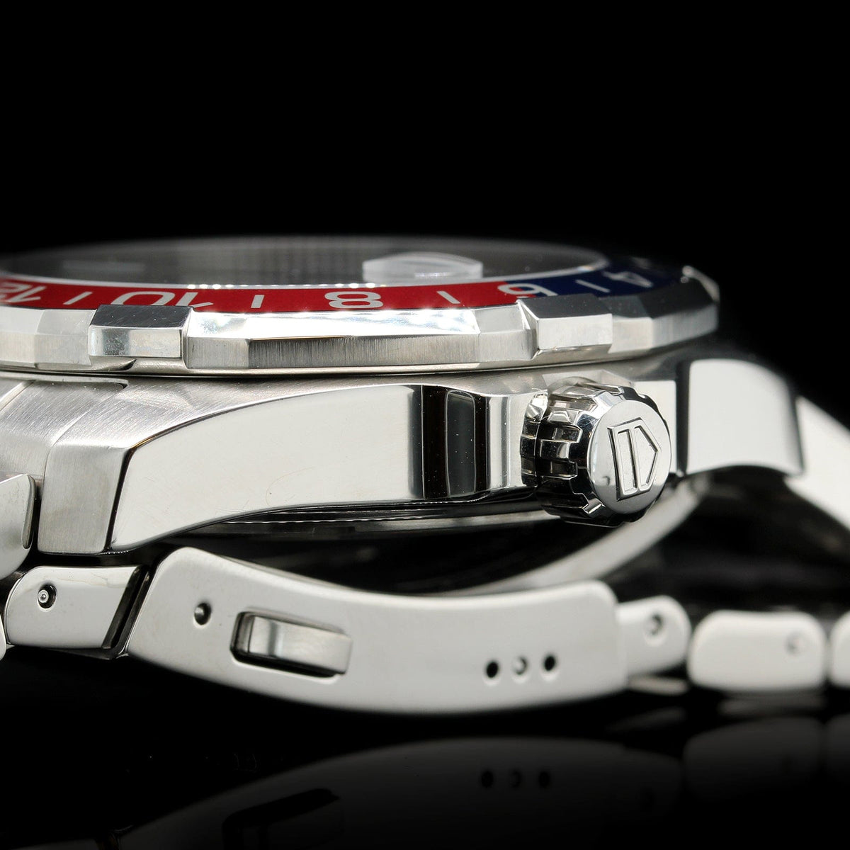 Tag Heuer Steel Estate Aquaracer GMT Wristwatch