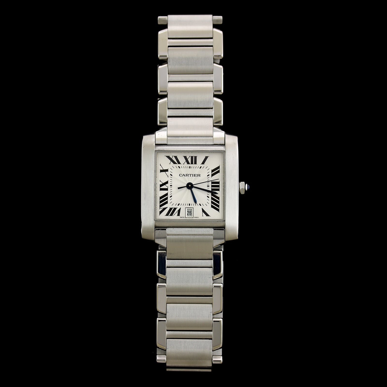 Cartier Steel Estate Tank Francaise Wristwatch
