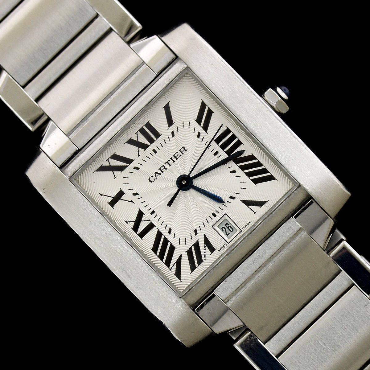Cartier Steel Estate Tank Francaise Wristwatch