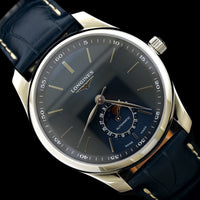 Longines Steel Estate Master Moonphase Wristwatch