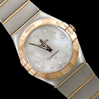 Omega Steel & Rose Gold Estate Constellation Wristwatch