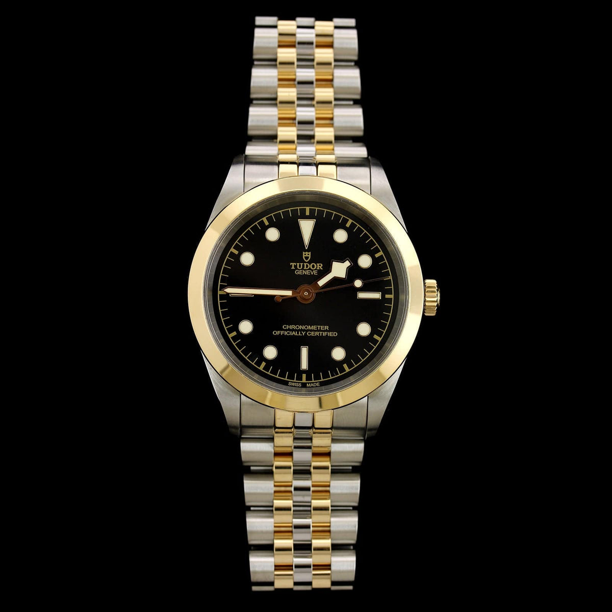 Tudor Steel & Yellow Gold Estate Black Bay Wristwatch