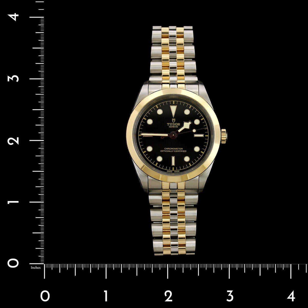 Tudor Steel & Yellow Gold Estate Black Bay Wristwatch