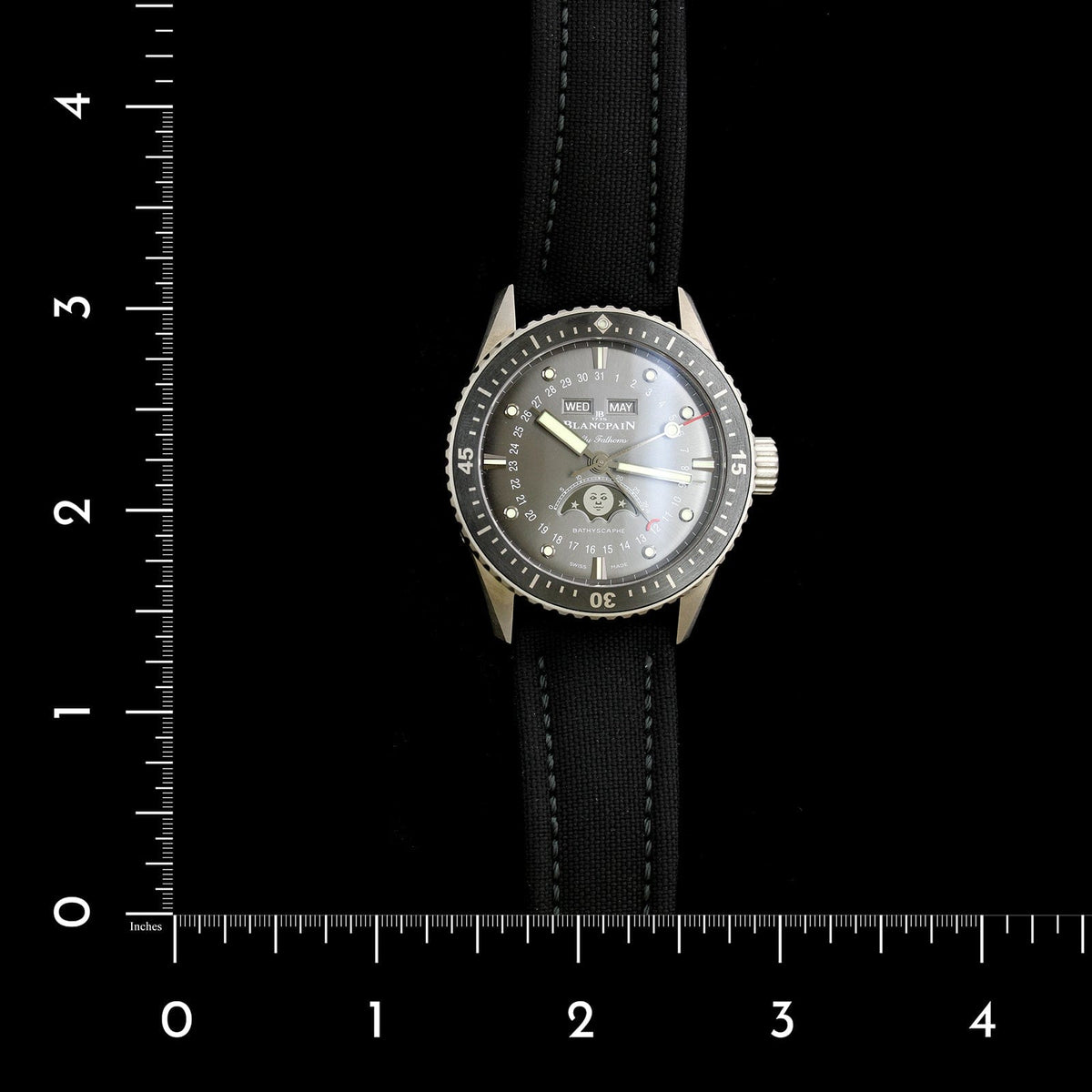 Titanium Pre-Owned Blancpain Fifty Fathoms Quantieme Complet Phases de Lune