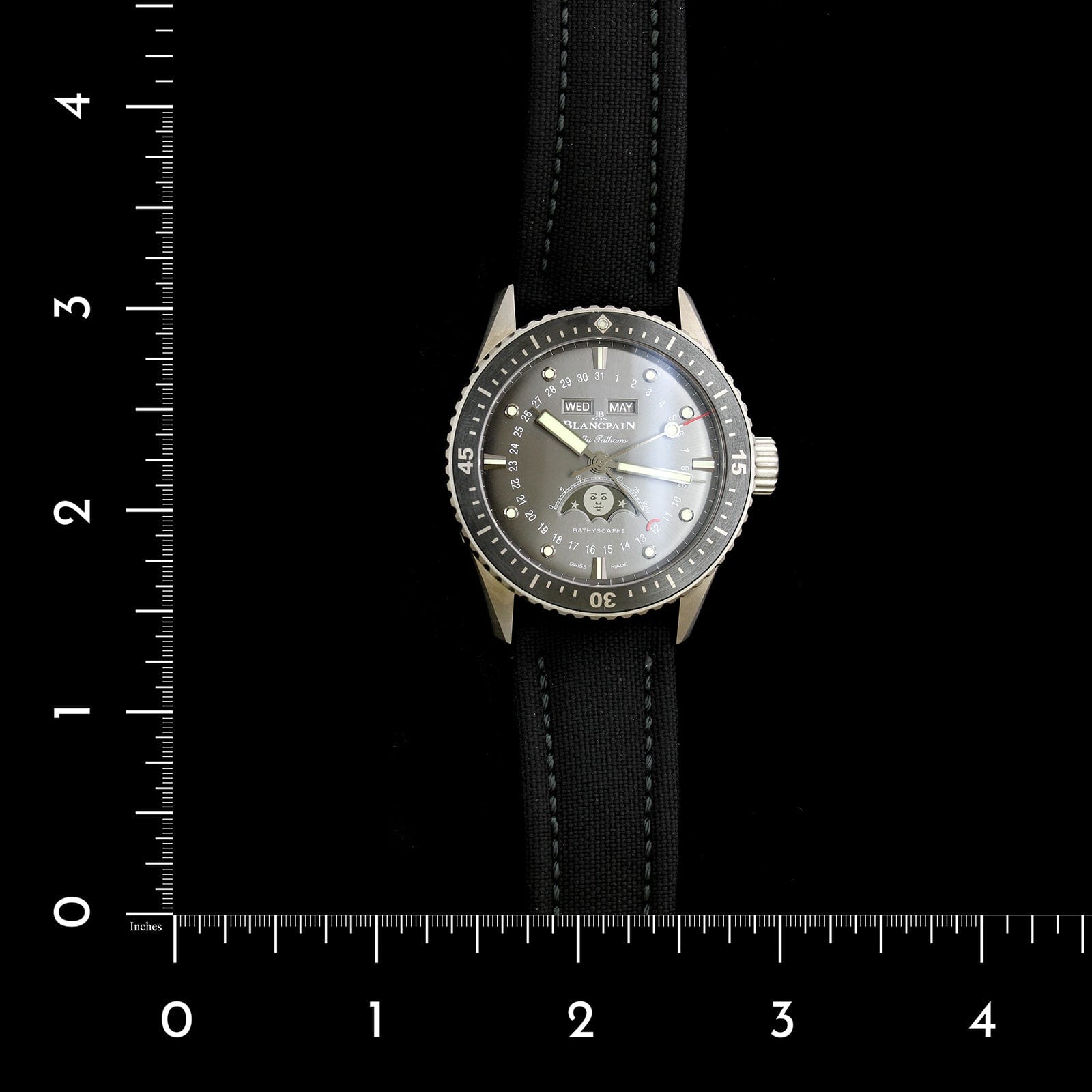 Titanium Pre-Owned Blancpain Fifty Fathoms Quantieme Complet Phases de Lune