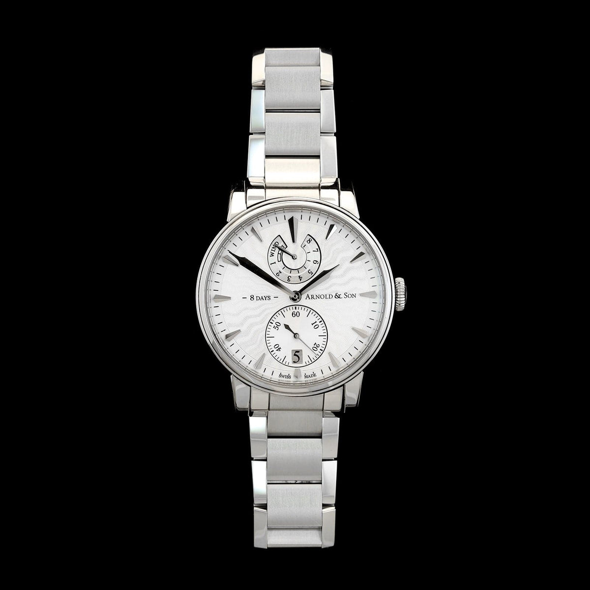 Stainless Steel Pre-Owned Arnold and Son's Eight Day Estate Watch