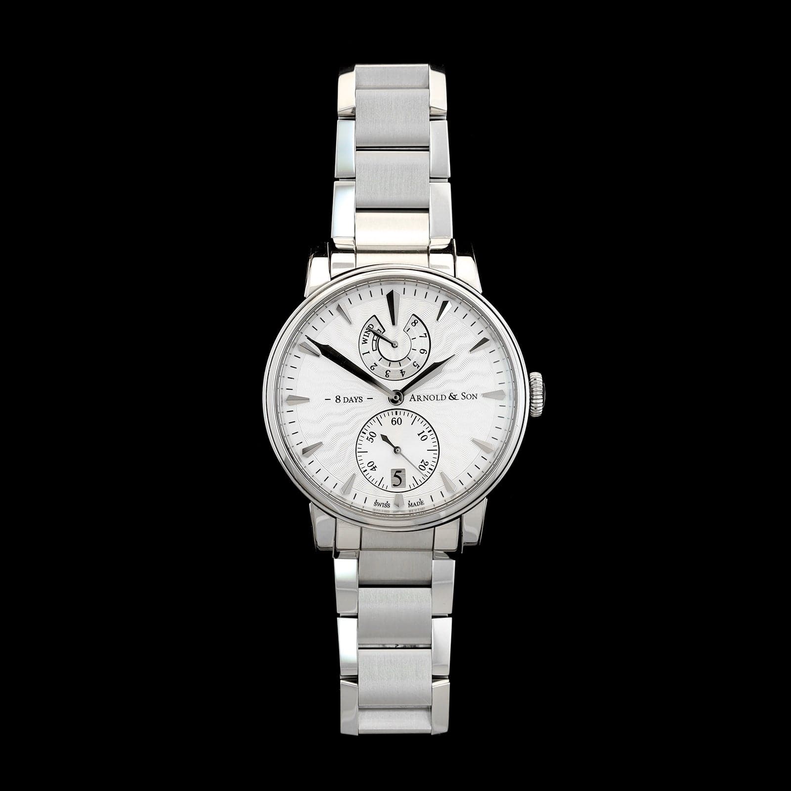 Stainless Steel Pre-Owned Arnold and Son's Eight Day Estate Watch