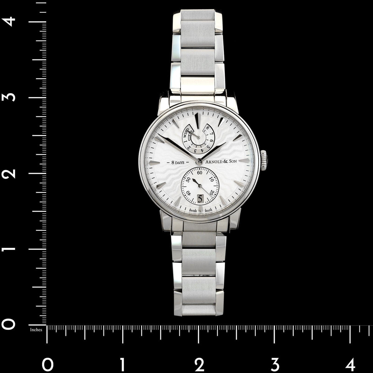 Stainless Steel Pre-Owned Arnold and Son's Eight Day Estate Watch