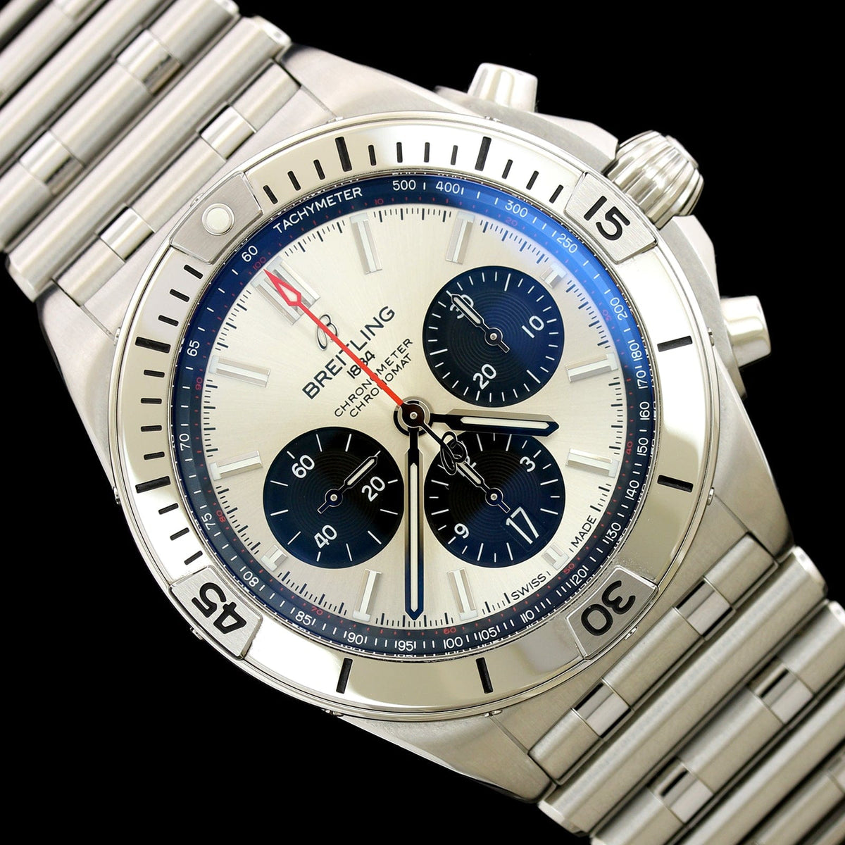 Stainless Steel Pre-Owned Breitling Chronomat Chronograph Watch