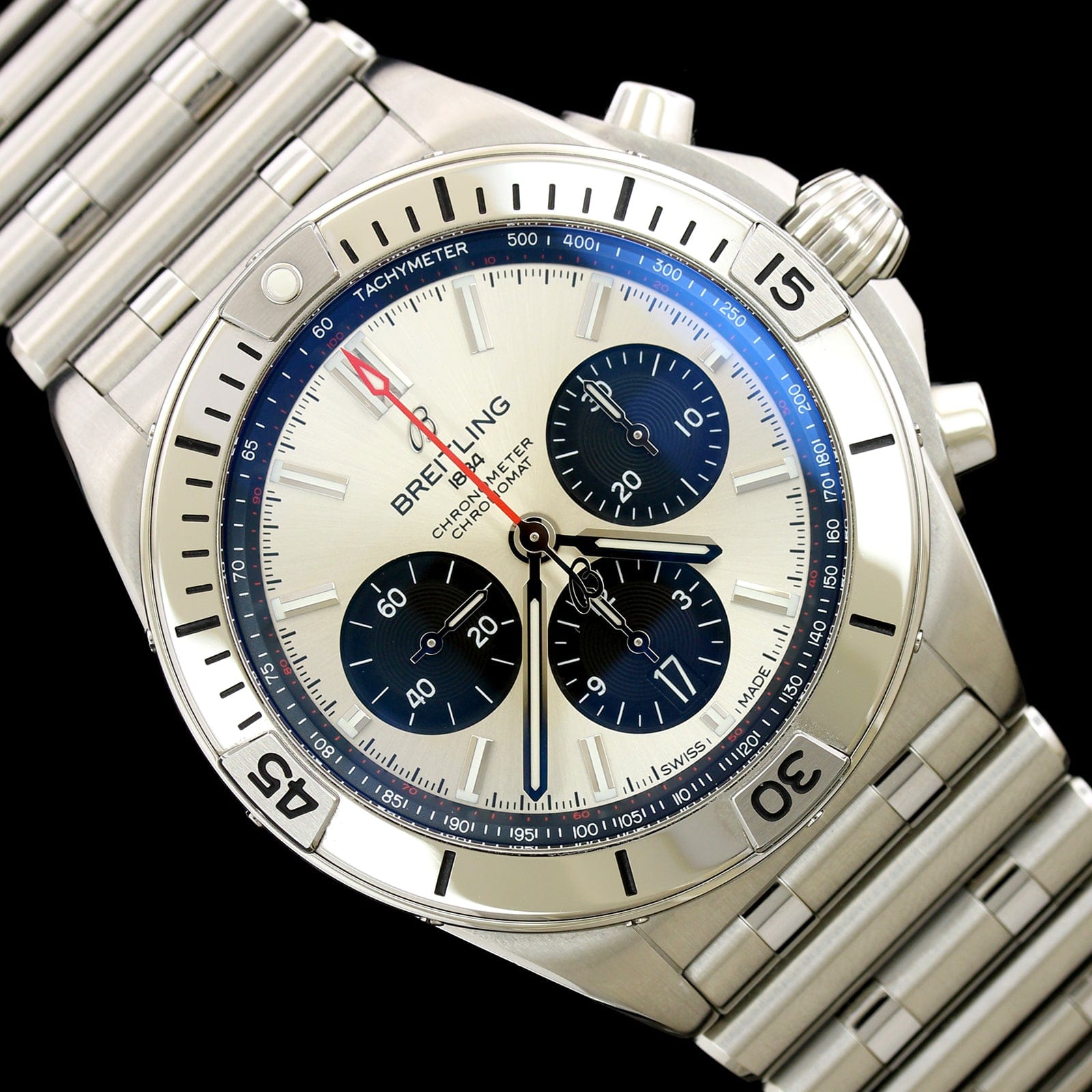 Stainless Steel Pre-Owned Breitling Chronomat Chronograph Watch