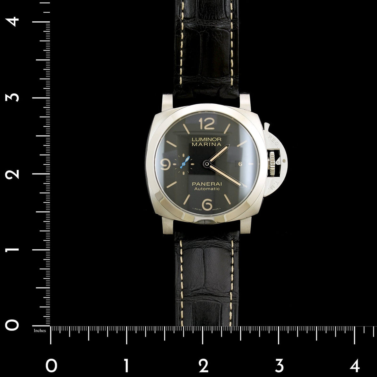 Stainless Steel Pre-Owned Panerai Luminor Marina Watch