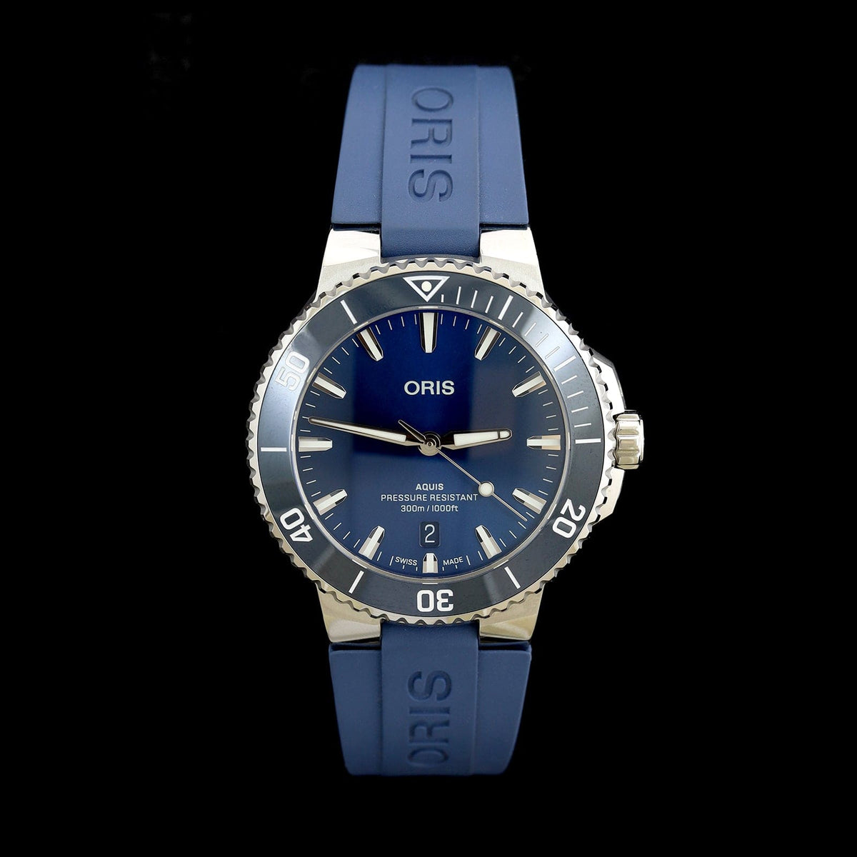 Stainless Steel Pre-Owned Oris Aquis Date Watch