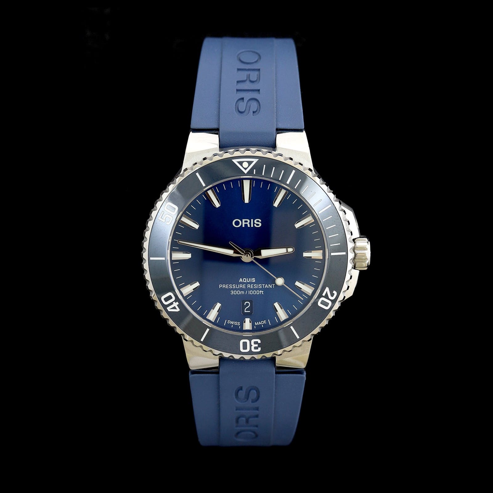 Stainless Steel Pre-Owned Oris Aquis Date Watch