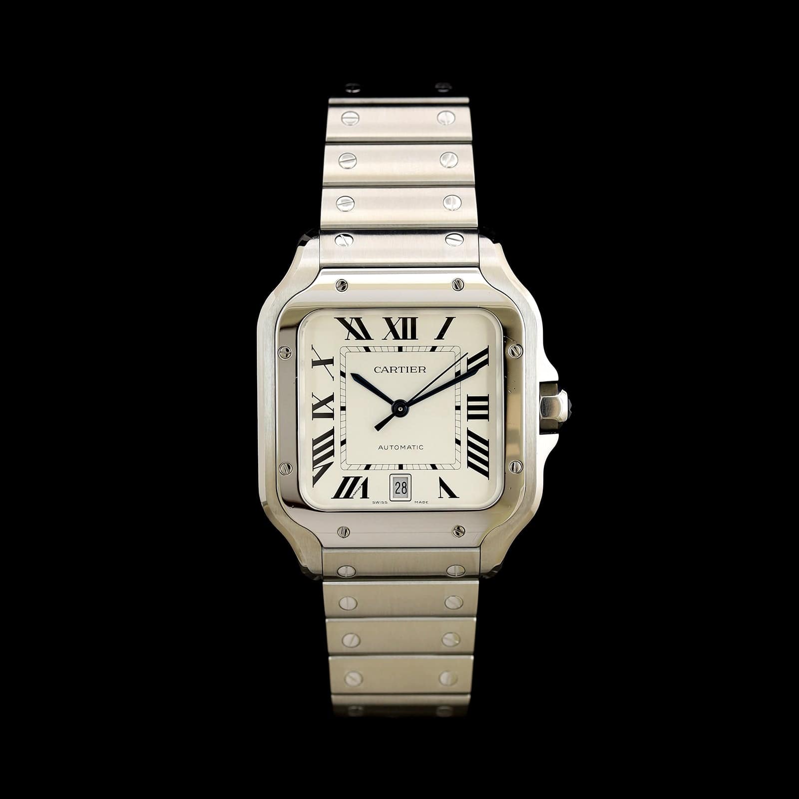 Stainless Steel Pre-Owned Cartier Santos De Cartier Watch